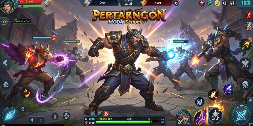 Tangkapan layar dari gameplay seru di 5RT dengan pertarungan tim.