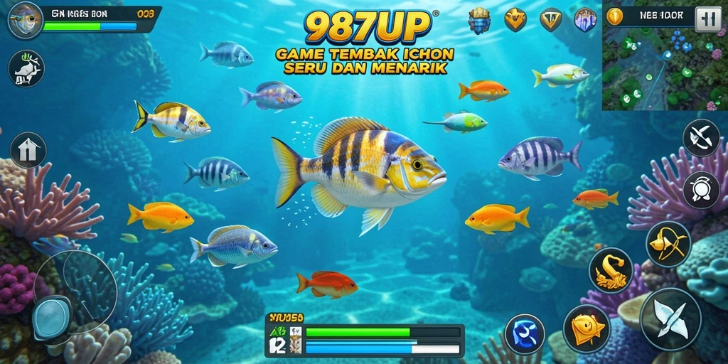 Screenshot gameplay Tembak Ikan yang penuh aksi dan seru.
