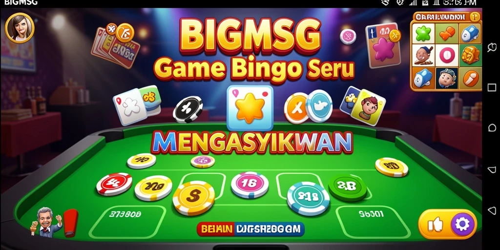 Tampilan gameplay seru dalam aplikasi Bingo BIGMSG.