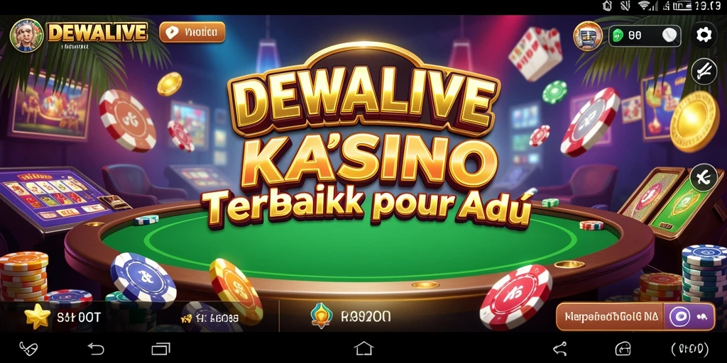 Screenshot gameplay DEWALIVE menampilkan suasana kasino yang menarik.