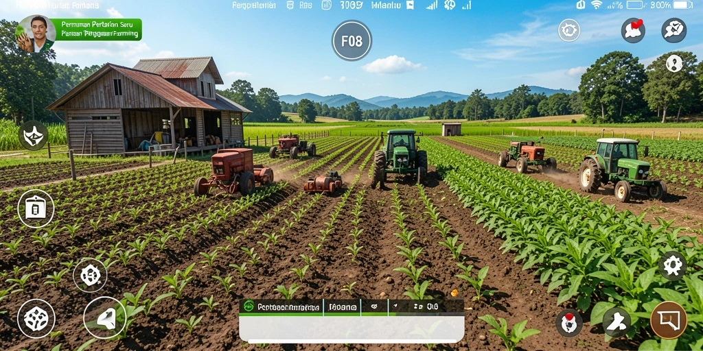 Gameplay pertanian yang menarik dalam F08 dengan berbagai kegiatan seru.