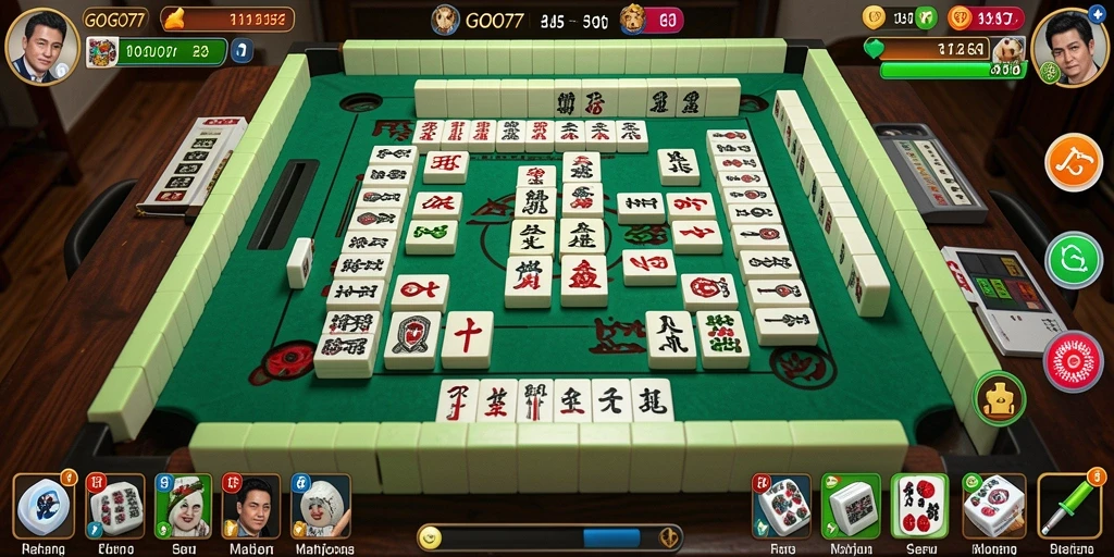 Tampilan gameplay Mahjong yang menarik dan penuh tantangan.
