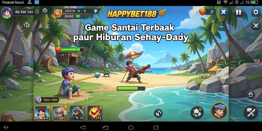 Screenshot gameplay seru dari aplikasi HAPPYBET188 yang penuh warna.
