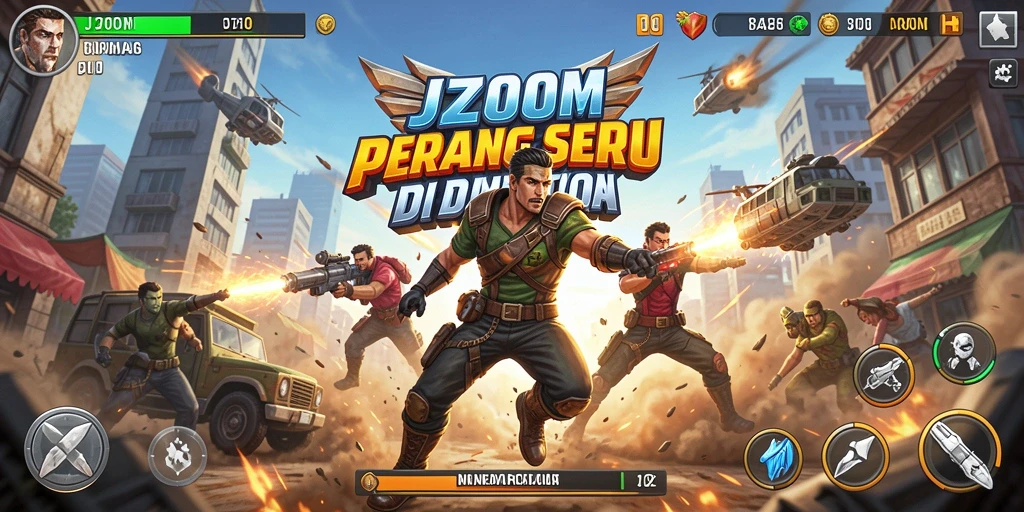 Tangkapan layar gameplay J200M yang menunjukkan karakter sedang bertarung.