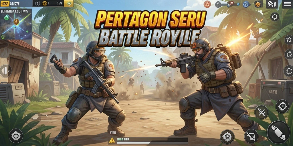 Gameplay JEPANG77 yang menegangkan dalam pertempuran Battle Royale.