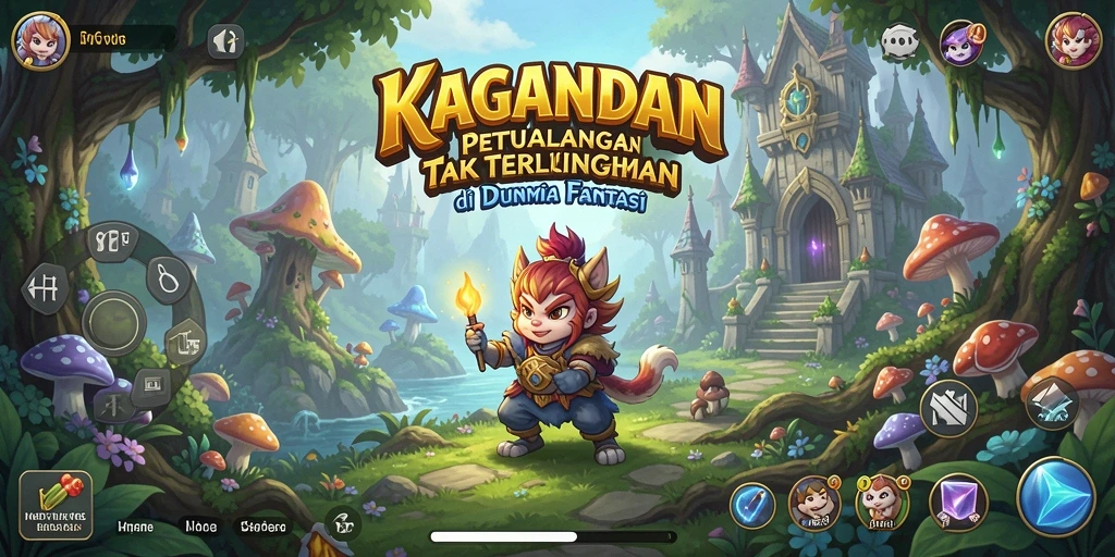 Screenshot utama KAGANDAN menunjukkan aksi petualangan yang seru dan menegangkan.