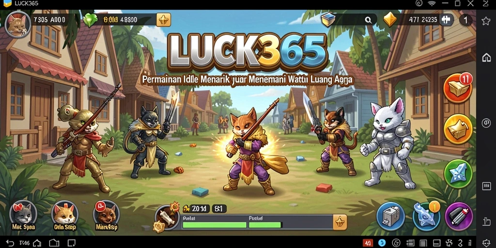 Tampilan gameplay LUCK365 yang menarik dan penuh warna.