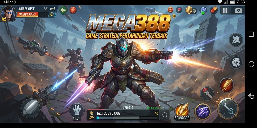 Gameplay menarik MEGA388 yang menampilkan strategi dan pertempuran.