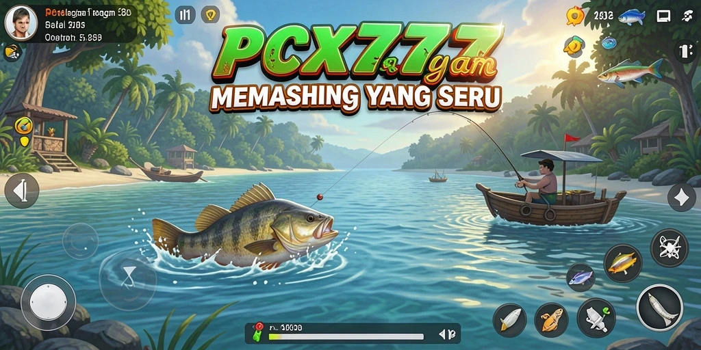 Tangkapan ikan berwarna-warni dalam gameplay PCX777 yang mendebarkan.