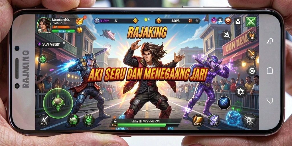 Tampilan seru gameplay RAJAKING dengan aksi mendebarkan.