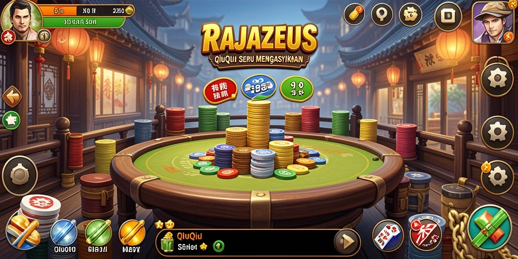 Gameplay QiuQiu yang seru dan kompetitif di RAJAZEUS.