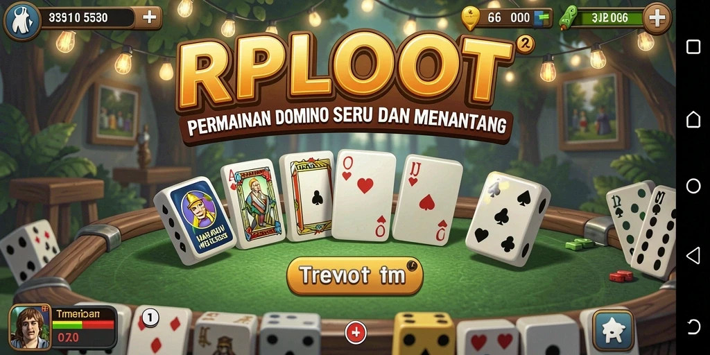 Tampilan menarik permainan Domino dalam RPLOOT.