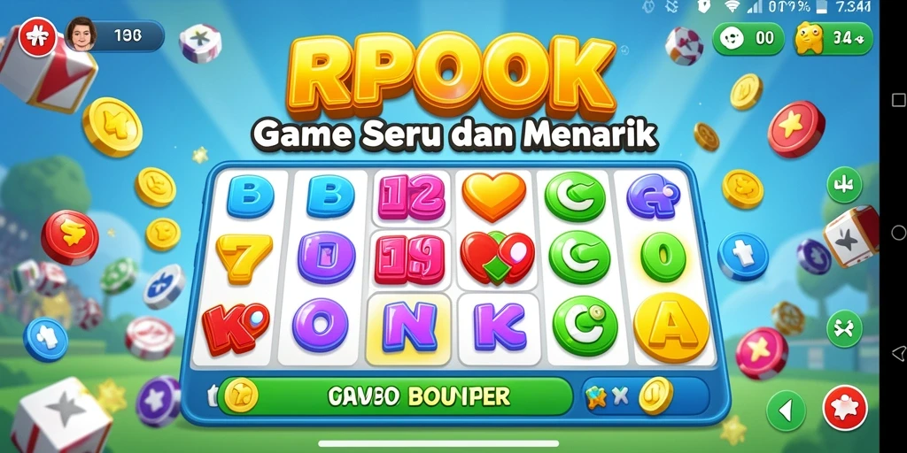 Tampilan gameplay seru di RPOK dengan kartu Bingo.